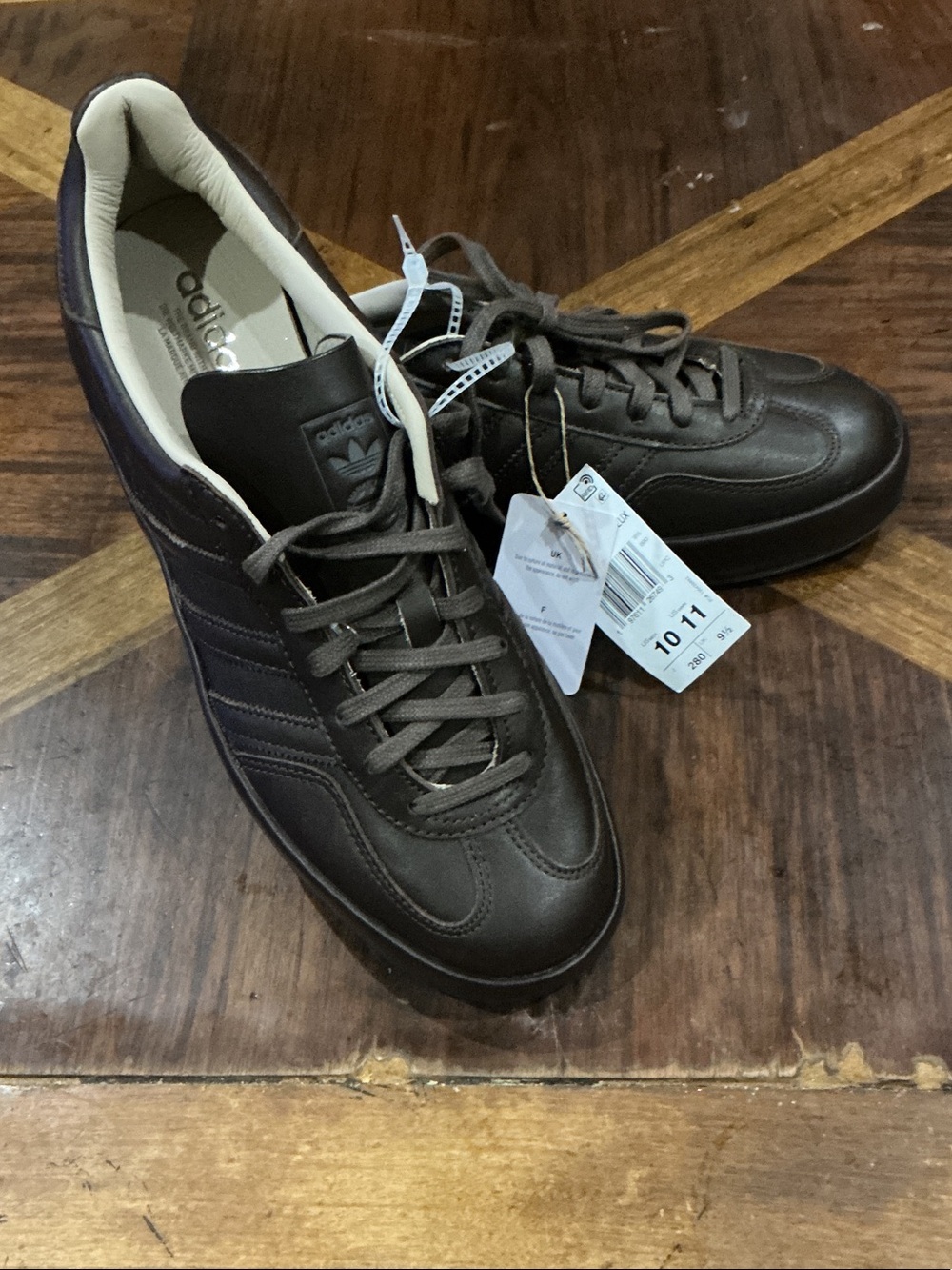 Adidas Gazelle Indoor Lux Men's Classic Leather Sneakers in Dark Brown